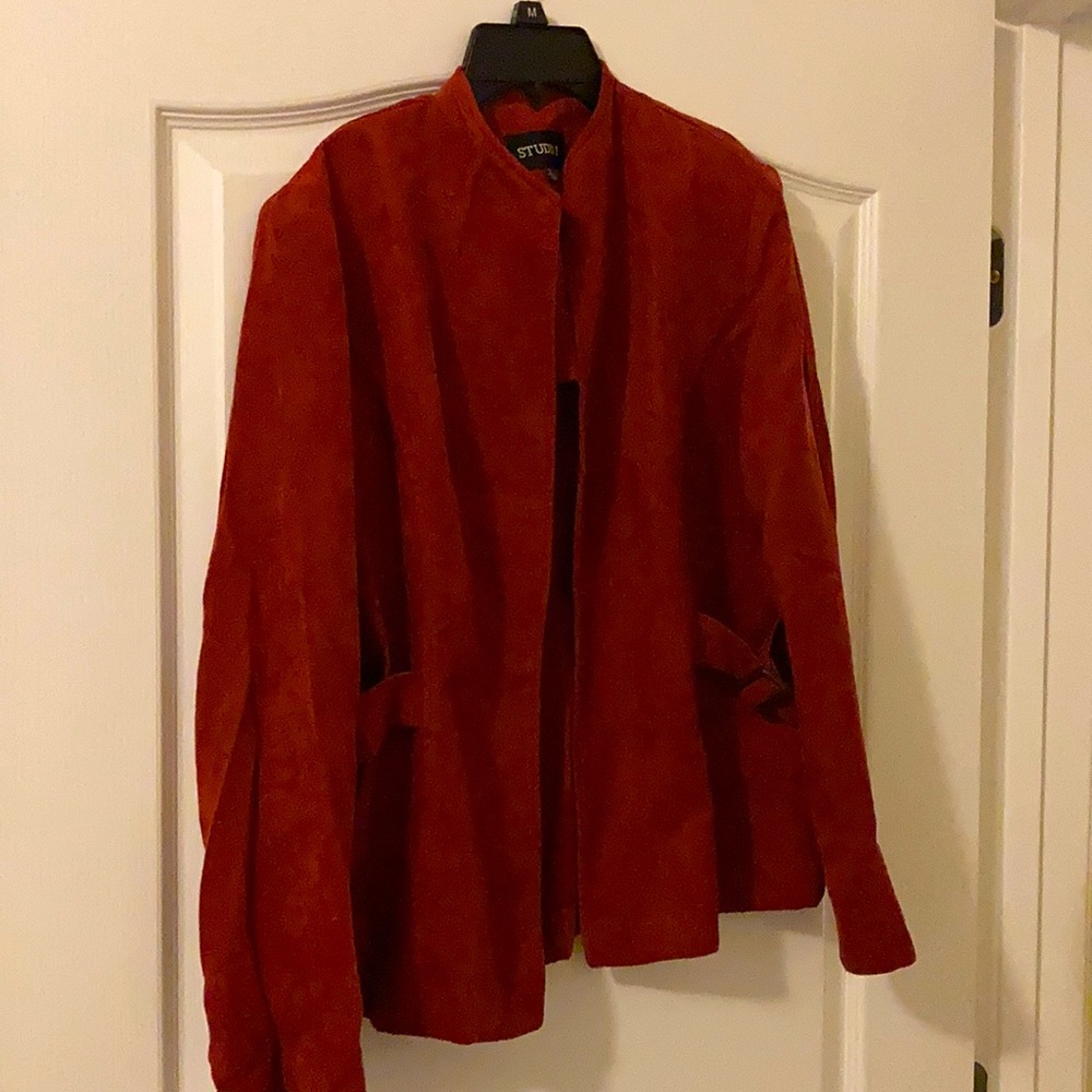 Studio1 Short Jacket in Reddish Rust Color with Long Sleeves.